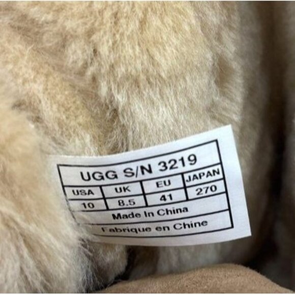 UGG Womens Sz10 Versatile Lace-Up "Rommy" Shearling-Lined Brown Suede Boots - Picture 9 of 10